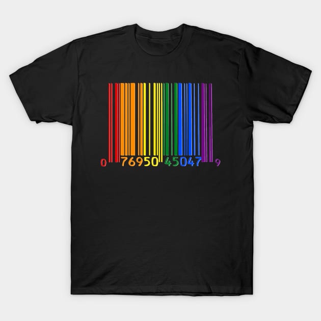 Gay Pride Shirt| Rainbow Barcode T-Shirt by BlueWaveTshirts